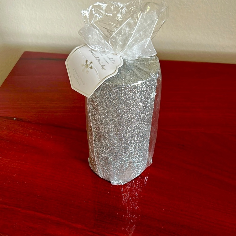 Paper White Candle Company | Frosted Holiday Pillar Candle
